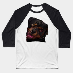 Rottweiler Steampunk gothic art Baseball T-Shirt